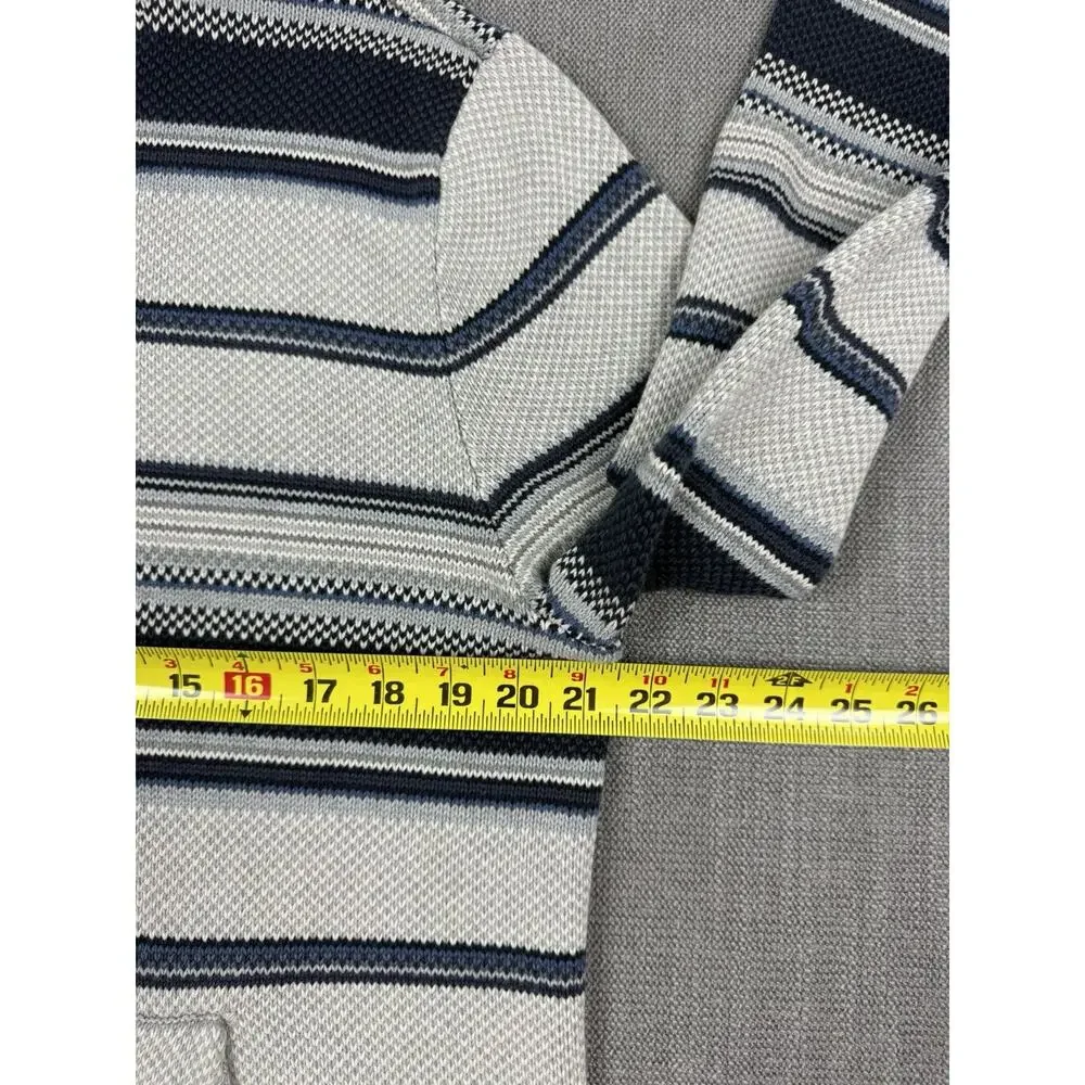 American Eagle Outfitters Baja Hoodie Sweater Men’s Large Blue Gray Striped